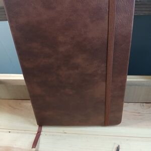 Brown Leather Journal with Elastic Band